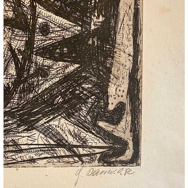 Gunter Damisch, Austrian Junge Wilde Abstract Etching Hand Signed, Neo Expressionist Art Print, c.1980s For Sale - Image 4 of 7