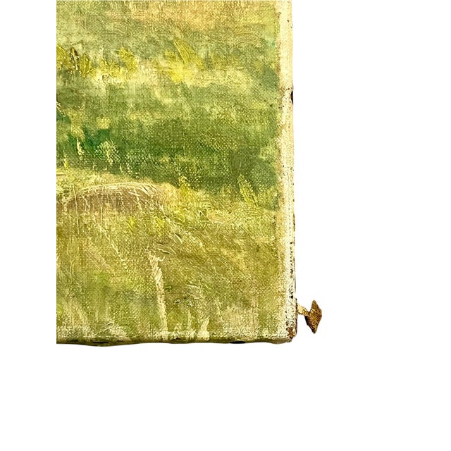 Antique 19th-Century French Impressionist Landscape Oil Painting Sunlit Forest For Sale - Image 9 of 18