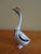 Vintage MCM Hollohaza Hungary Fishnet Hand Painted Porcelain Goose Figurine For Sale In Dallas - Image 6 of 6