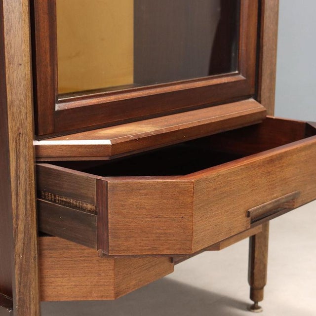 Wood Showcase Cabinet, 1960s For Sale - Image 7 of 10