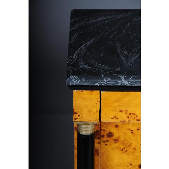 Classic Maple Root Bedside Table in Biedermeier Style For Sale - Image 5 of 16