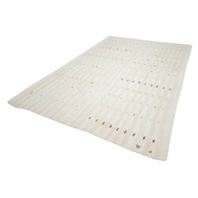 Mid-Century Modern Vintage Modern Turkish Cotton Kilim Rug For Sale - Image 3 of 7