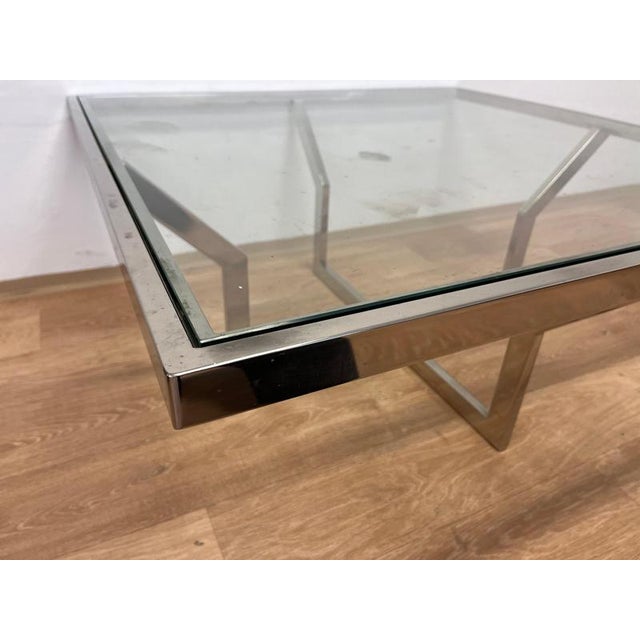 Mid-Century Modern Coffee Table in Chrome, 1970s For Sale - Image 6 of 9