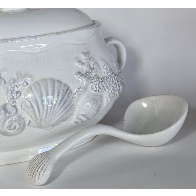 Vintage Seashell Tureen and Ladle- Set of Two For Sale - Image 6 of 13