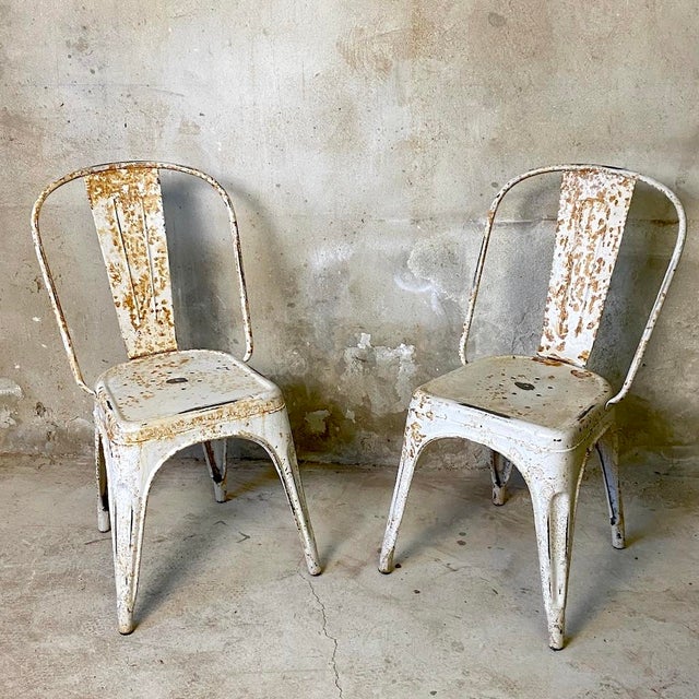 Model A Tolix Chairs from Xavier Pauchard, 1950s, Set of 2 For Sale - Image 10 of 10