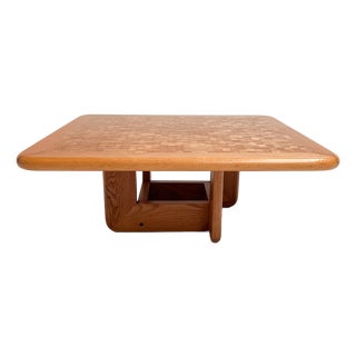 Beechwood and Mosaic Inlaid Coffee Table by Svend Middelboe for Tranekær Furniture, 1970s For Sale