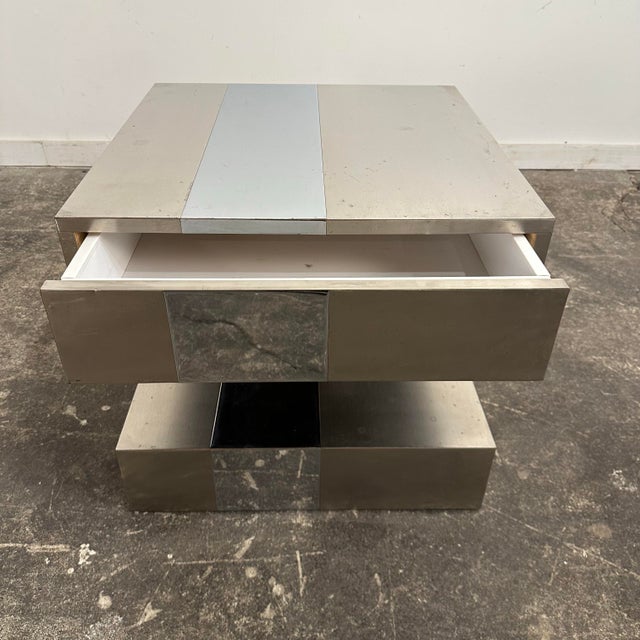 Postmodern Paul Evans Style Postmodern Side Table For Sale - Image 3 of 12