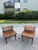 A pair of mid century Bassett Furniture side tables. The tables are two tiered. Dimensions: H: 22.25” W: 21” D: 29.5” Tier...