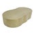 1990s Curved Coffee Table with Brass-Plated Wooden Structure For Sale - Image 5 of 9