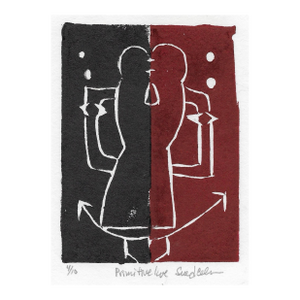 Sue Cohen Primitive Love Linocut