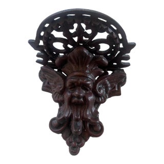1940s Gargoyle Cast Iron Wall Shelf For Sale