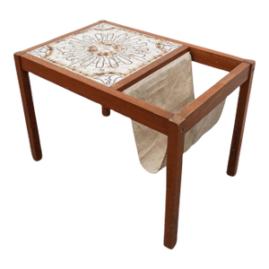 Mid 20th Century Danish Teak and Tile Magazine Table