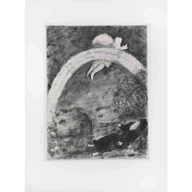 Marc Chagall, Abraham Mourning for the Death of Sarah, Etching, 1956 For Sale