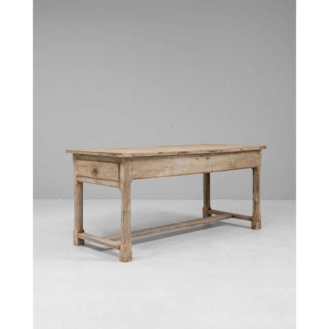 Rustic 20th Century French Oak Trestle Dining Table For Sale - Image 3 of 18