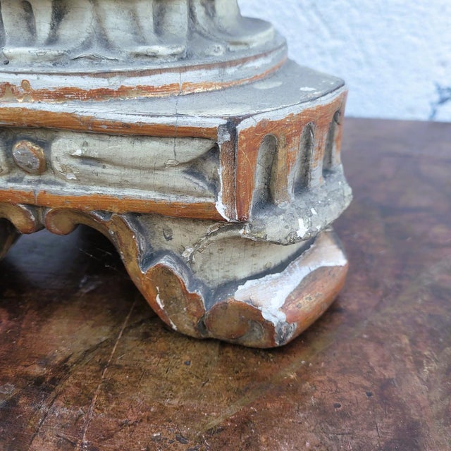 Lacquered and Gilded Wooden Candleholders, Early 19th Century, Set of 6 For Sale - Image 11 of 18