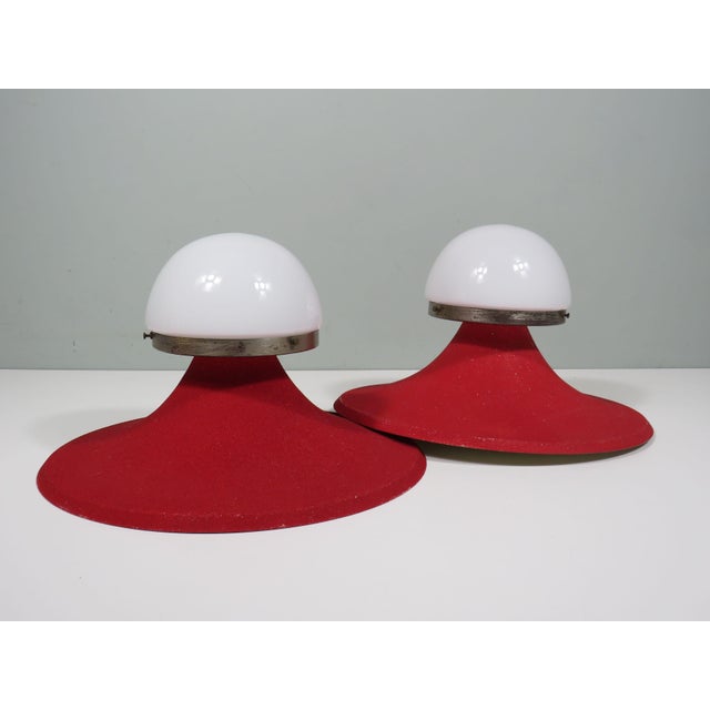 Wall or Ceiling Lamps with Flowing Lines and Subtle Texture, 1950s, Set of 2 For Sale - Image 17 of 17