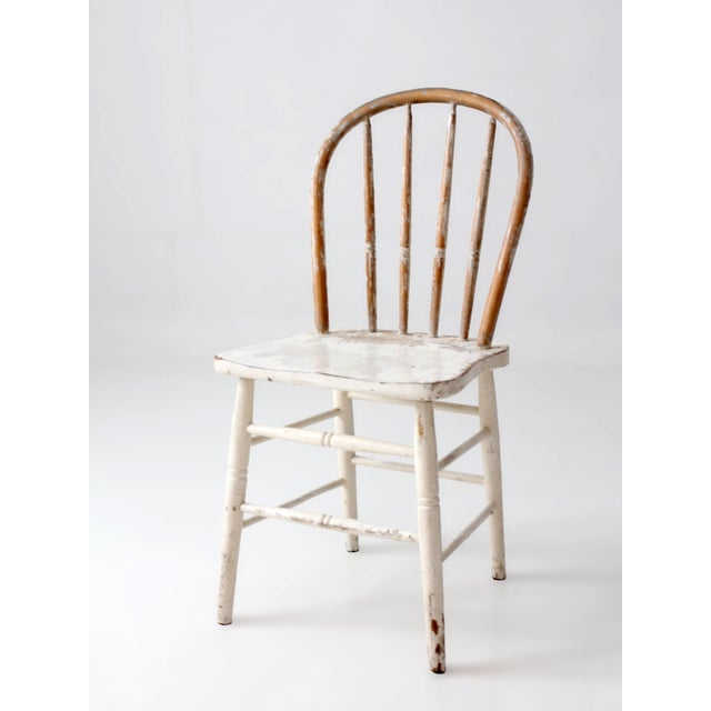 Vintage Painted Windsor Bow Back Chair For Sale - Image 4 of 17