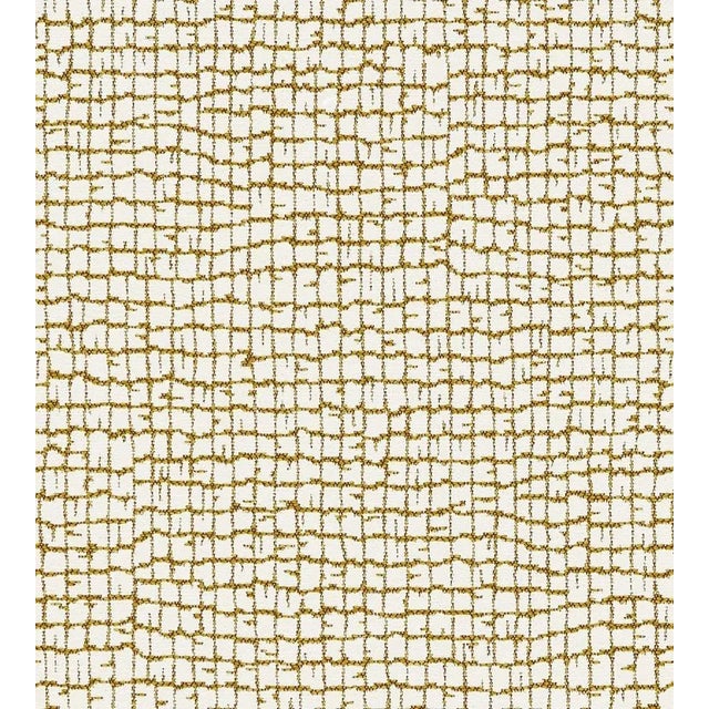 Sample - The House of Scalamandré Troya Beach Fabric, Gold For Sale
