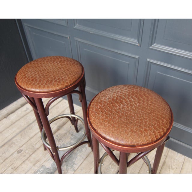 Wood Set of Vintage Bar Stools, 1970s For Sale - Image 7 of 17