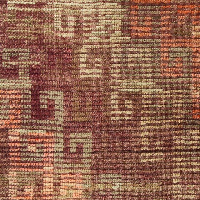 Turkish Vintage Turkish Rug With Greek Key Design For Sale - Image 3 of 4