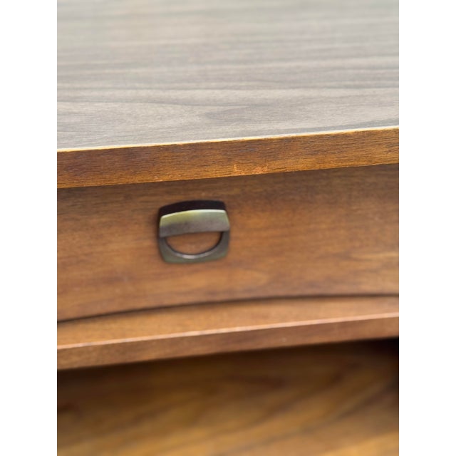 Brown Mid 20th Century Modern Walnut Nightstand For Sale - Image 8 of 10