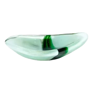 Mid 20th Century Murano Glass Sasso Stone Bowl, Renato Toso for Fratelli Toso, Italy, Green