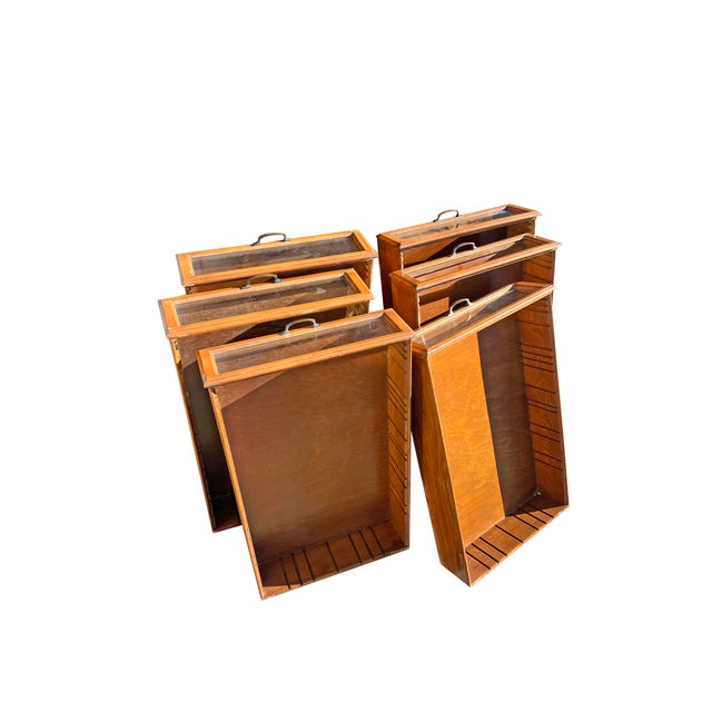 Antique Haberdashery Haberdashers Shop Cabinet With Glass Drawers For Sale - Image 11 of 12