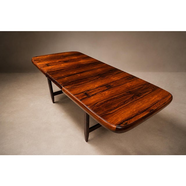 Brown Brazilian Mid-Century Modern Extendable Dining Table in Rosewood, Loher, 1960s For Sale - Image 8 of 18
