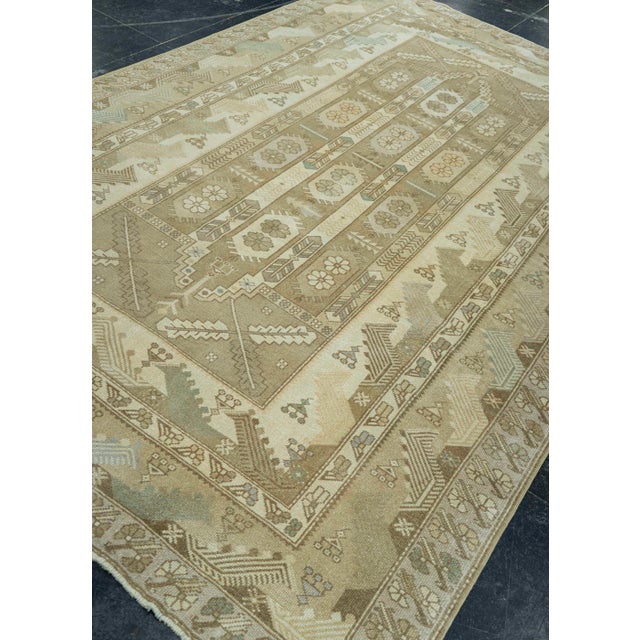 Tan Turkish Vintage Rug 6'6" x 10'2" #20577 For Sale - Image 8 of 8