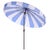 Metal Buti 9 Ft Crank Umbrella, Baby Blue Cabana Stripe/Brown Pole For Sale - Image 7 of 9