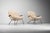 Amazing pair of low lounge chairs designed by Carlo Hauner and manufactured by Forma Móveis, Brazil, 1955. This...