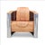 Beautiful Aviator Club Chair in Brown Distressed leather. A very rare model featuring an extra back column in the rear of...