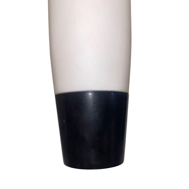 1950s 1950's Wagenfeld Style Milky Glass Sconces With Black Base - Set of 3 For Sale - Image 5 of 7