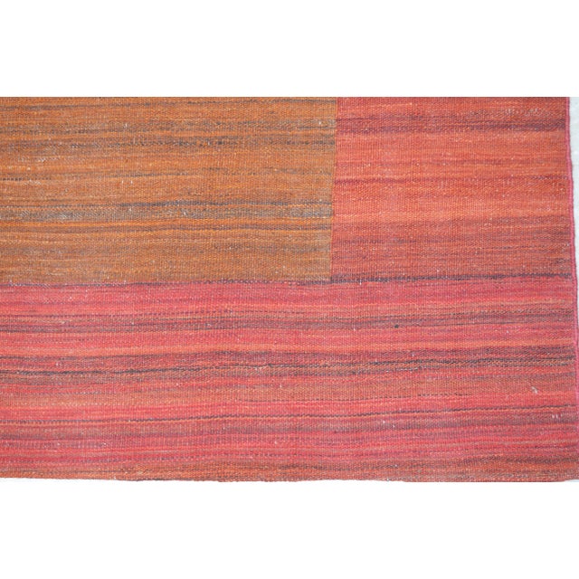 Shabby Chic Vintage Mazandaran Modern Hand Made Wool Kilim,7'8"x9'5" For Sale - Image 3 of 5