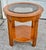 1990s Drexel Heritage Yew Wood End Table Vintage Regency Burl Round Side Glass Top 24” For Sale - Image 5 of 13
