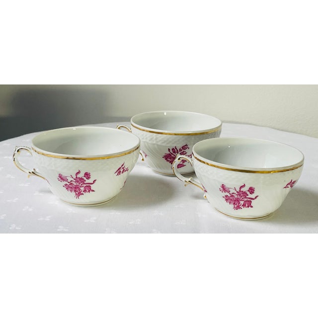 Vintage Richard Ginori 'Chinese Bouquet' Tea Cup and Saucer - Set of 3 For Sale - Image 14 of 17