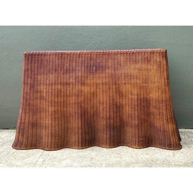 Vintage Woven Rattan Ghost Console Table For Sale In West Palm - Image 6 of 18
