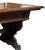 Brown Antique Italian Carved Walnut Trestle Library Dining or Writing Table - Paw Feet For Sale - Image 8 of 15