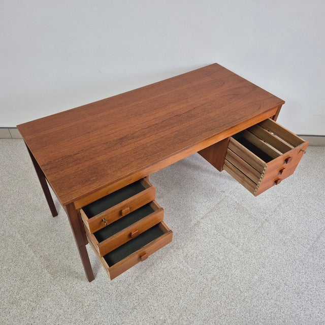 Mid-Century Modern Danish Teak Desk from Domino Møbler, 1960s For Sale - Image 11 of 13
