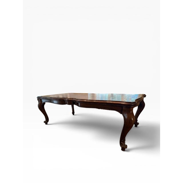 Marge Carson French Country Style Parquet Dining Table With Leaf For Sale - Image 11 of 16