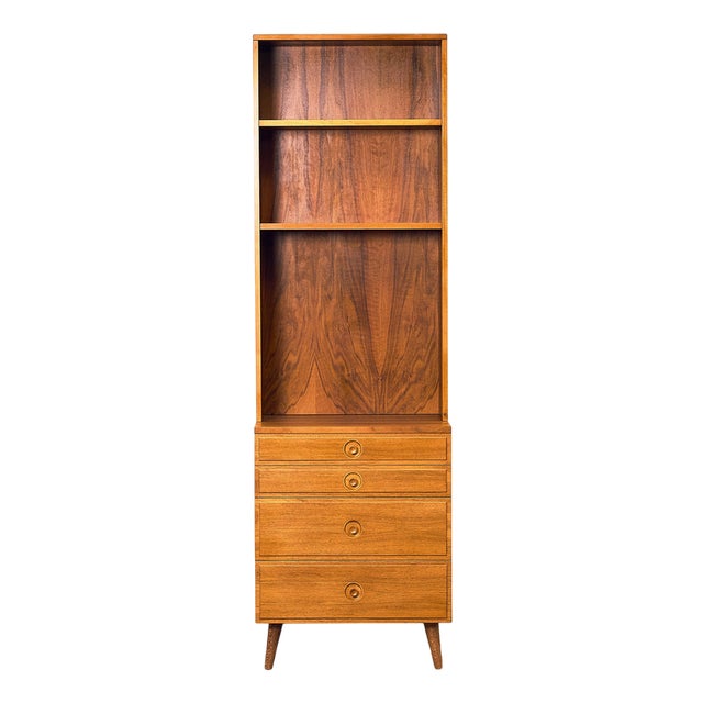 Swedish Bookshelf in Walnut by Bertil Fridhagen for Bodafors, 1950 For Sale