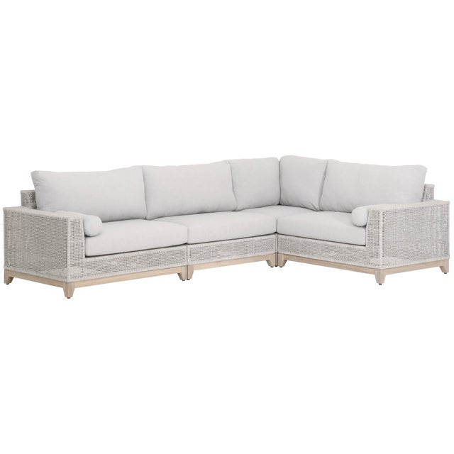 Wood Tropez Teak & Rope Outdoor Modular Corner Sofa For Sale - Image 7 of 8