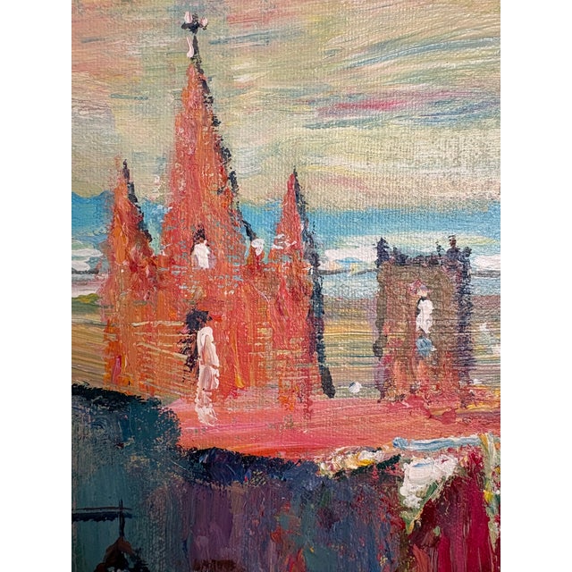 Vintage Mid-Century Modern Oil Painting For Sale In New York - Image 6 of 12