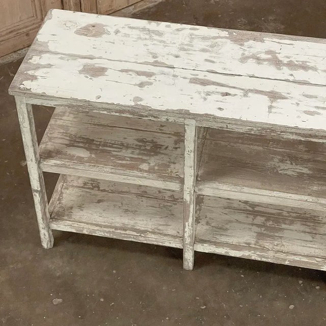 Antique Painted Tradesman Table ~ Sofa Table For Sale In Dallas - Image 6 of 12