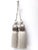 Textile Silver Key Tassels With Cut Ruche - a Pair For Sale - Image 7 of 12