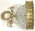 Gold Early 20th Century Antique French Ormolu Mounted Baccarat 'Atrib.' Crystal Flush Mount Chandelier For Sale - Image 8 of 13