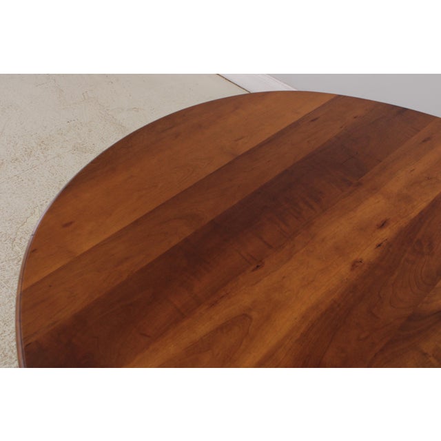 Brown Stickley Cherry Oval Dining Table W. 3 Leaves For Sale - Image 8 of 16