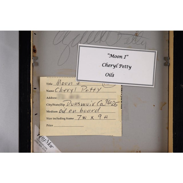 Blue "Moon I", Contemporary Small-Scale Nocturnal Landscape by Cheryl Petty For Sale - Image 8 of 9