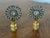 Shabby Chic Vintage Silver Zirconia Lamp Finials Pair For Sale - Image 3 of 3