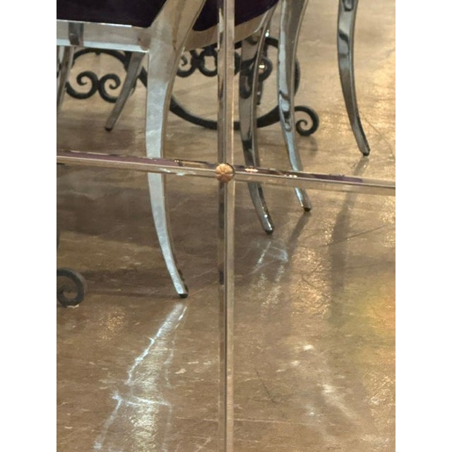 Glass Maison Jansen Design Eglomise’ Sunburst Trumeau Mirrors For Sale - Image 7 of 8